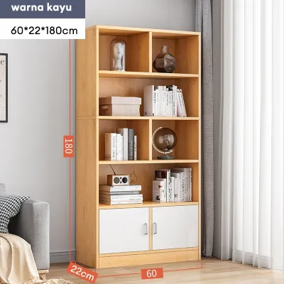 Rak Buku Serbaguna Kubus Lemari Display Serbaguna Rak Buku Kayu 180CM Dudukan layar tiga dimensi
