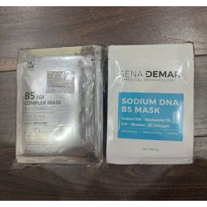 Combo 10 mặt nạ Kr.Lab B5 EGF complex mask và 10 mặt nạ Sena Demar sodium DNA B5 mask hạn 2028 Hàn Quốc IS258