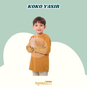 Hooneybee Yasir Almond - Koko Anak Laki-laki Size 2-10 Tahun Baju Kaos Muslim
