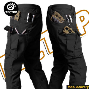 TECTOP Mens Pants Waterproof Military Tactical Pant Army Trousers Combat Trouser multi-pocket cargo pants Outdoor hiking