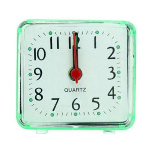 EO4MD Màu kẹo Đồng hồ báo thức hình vuông Tắt tiếng Trong suốt Đồng hồ để bàn mini Đồng hồ báo thức nhỏ Chân đế ổn định Phòng ngủ