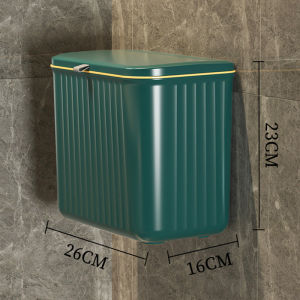 Tầm Nhìn 8L/12L Treo Tường Thùng rác Với Nắp Nhà Bếp Thùng đựng phân hữu cơ treo cửa Tủ Nhà Vệ Sinh Chất Thải Giấy Xô Thực Phẩm thùng đựng chất thải Thùng rác Cho Phòng Tắm/Phòng Ngủ/Văn Phòng