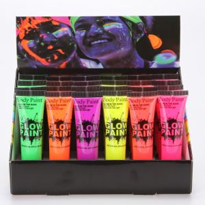 【GZF】สีทาตัวเรืองแสง สีสะท้อนแสง บอดี้เพ้นท์ เรืองแสงในไฟแบล็คไลท์ Body paint มีหลายสีให้เลือก