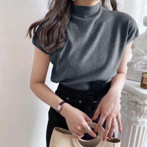 II ATASAN WANITA INNER HIJAB - BAJU WANITA VEST KNIT PREMIUM IMPORT TURTLENECK TANPA LENGAN KOREAN STYLE - KAOS RAJUT INER - TERBARU TERMURAH TERLARIS KEKINIAN 2024 - BISA COD
