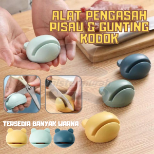 (BISA COD) Asahan Pisau Mini Karakter Kodok Alat Pengasah Gunting Knife Sharpener