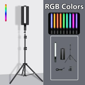 Dimmable Bi-Color Photography Lighting Studio LED Video Light Kit with Tripod Stand for Portrait Product Shoot Fill light stick