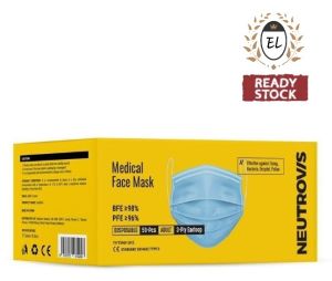 Neutrovis Premium Adult Medical Face Mask [50Pcs]🔥Ready Stock🔥 Pink/Purple/Orange/Yellow/Sky Blue/Black/White/Denim Blue/Hunter Green/Grey