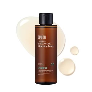 ACWELL Licorice pH 5.5 Balancing Cleansing Toner --Free Korean Face Toner and Astringent Hydrating Clarifying Formula for Dull and Combination Skin 5.07 fl oz