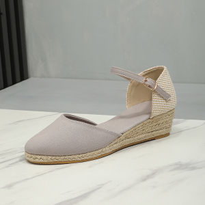 [Free Shipping] 2025 New Summer Fashion Wedge Sandals For Women Closed-Toe Espadrille Shoes