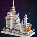 Compatible with LEGO Kiến trúc thế giới nhỏ Snowflake New Swan Stone Castle Mô hình ánh sáng LED Gạch kim cương Đồ chơi xây dựng cho trẻ em Không có hộp. 