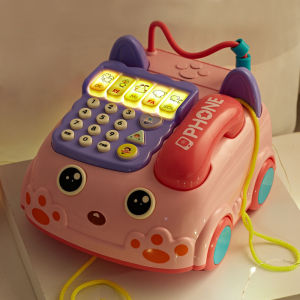 Translation between Chinese and English Music Telephone Toys Infant Early Learning Musical Cartoon Phones Toy Kids Education