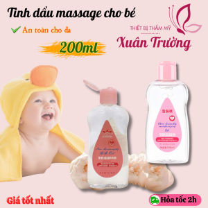 Tinh dầu massage body dưỡng ẩm cho bé chai 200ml dầu matxa em bé