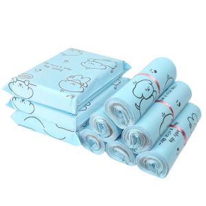 50Pcs Blue Mailing Shipping Bags Cartoon Printing Pattern Plastic Gifts Packing Pouch Waterproof Exprss Mailer Courier Bags2026