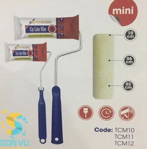 Thành Công - Cọ lăn chỉ mini sơn dầu cán xanh - Loại 3cm 6cm 10cm - Loại chuẩn - Lông mịn