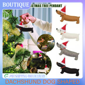 Dachshund Dog Shaped Christmas Tree Hanging Ornaments Pendants for Home Christmas Decorations Window Pendant Gifts