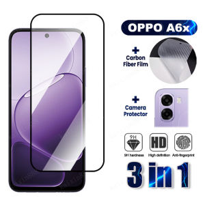 For OPPO A6x Tempered Glass For OPPO A6i A5i A5x A3x Find X9 X8 Pro Reno 15 11 10 Pro 11F 12F 13F 14F 5G Full Cover Screen Protector Carbon Fiber Back Film and Camera Protector