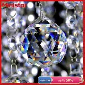Ministar 15mm 25 50mm Clear Hanging Ball Prism Sun Cather Faceted Balls For Chandeliers Part Home Wedding Decoration