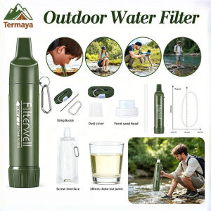 Termaya Portable Water Purifier Outdoor Camping Hiking Emergency Living Survival Water Filter Penapis Air Survival Equipment