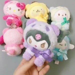 FunsLane Cute Cartoon Transformed Panda Kuromi Melody Cinnamoroll Plush Doll Pendant