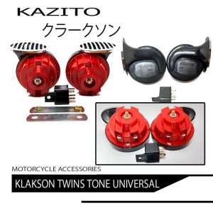 Akai Racing Store - Klakson Keong Double Kazito Set + Riley 12 Volt Universal Buat Motor & Mobil
