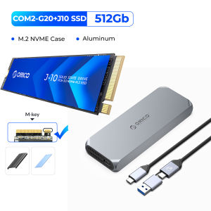 ORICO 20gbps M.2 NVMe SSD Bộ chuyển đổi có vỏ bao công cụ-USB miễn phí C 3.2 Gen 2 PCIe3.0 SSD 1TB với tản nhiệt kim loại truyền tốc độ cao