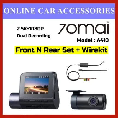 70mai A410 Car Recorder Dash Cam 2.5K+1080P Dual Dash Camera with HDR Night Vision