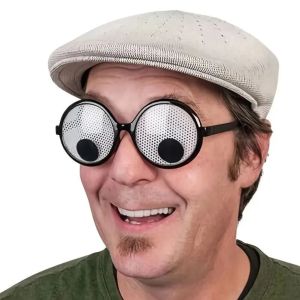 SDFSF Funny Rotatable Eyeball Glasses Prank Trick Visible Party Glasses Fun Eyewear Eyeball Eyeglasses Children