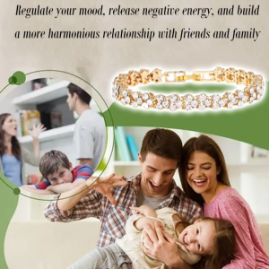 X22120104AC Zircon Fiber Metabolism Bracelet for All Seasons Fashion Lovers  Women  Adults  Jewelry Consumers  Full Diamond Crystal Design