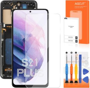 INCELL for Samsung Galaxy S21 Plus Screen Replacement S21 Plus LCD Display G996W G996U LCD Digitizer Screen Touch Assembly Black with Frame(Original SizeNo Fingerprint)