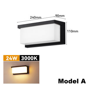 SEEDIQ IP65 Waterproof Outdoor Led Wall Light 24W 3000K Warm White Wall Lamp Villa Porch Garden Light