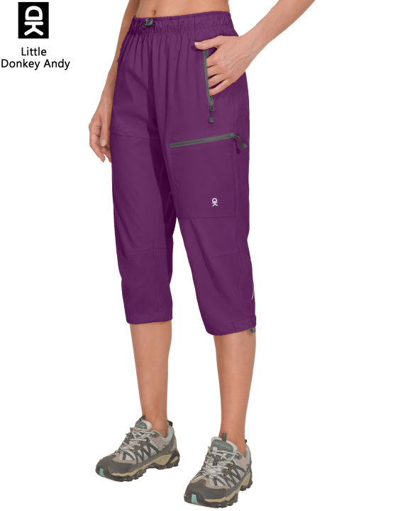 LittleDonkeyAndy Women's Quick Dry 3/4 Pants Capri Shorts