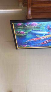 Hiasan Dinding Cetak Gambar Ikan Koi plus Bingkai uk:100cm x 50cm