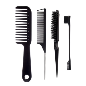 4pieces Hair Brush SetRatted Tail CombEdges Hair Brush Teasing Comb Detangling Hair Brush Wide Tooth Comb Women Men