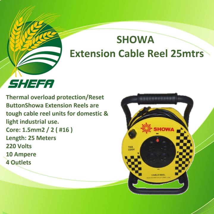 Showa 25 meters Extension Cable Reel (2200 Watts) SH1625 main image 1