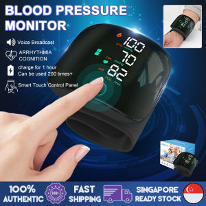 SG Local inventory Wrist Blood Pressure Monitor LCD Screen Rechargeable Voice Digital Automatic Blood Pressure Monitor