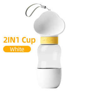 2 In 1 Pet Drinking Water Bottle Outdoor Portable Dog Water Bottle Dog Feeder Cat Dog Food Bowl Cat Feeder for Walking Hiking Outdoor Portable Pet Water Dispenser