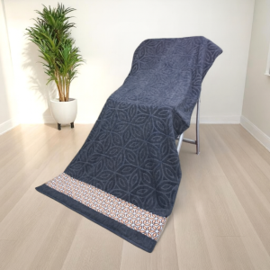 FSHK0801 Handuk Katun Premium Dewasa Ukuran 70 x 135 cm Handuk Fylora Motif Bunga Teratai Lembut & Menyerap Air