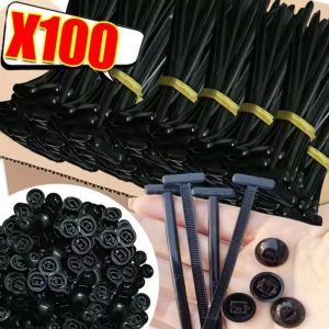 100Pcs Self-Locking Nylon Cable Tie Buckle / Nylon Buckle for Cars Wire / Multipurpose Plastic Cable Ties Tool