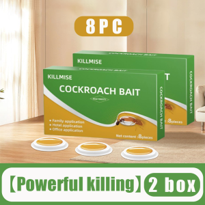 Each box contains 8 pieces of safe and easy-to-place cockroach repellent powerful cockroach killer and cockroach bait