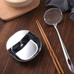 HUNIU Stainless Steel Spoon Rack Square Thickened Chopstick Rest Multifunctional Non-slip Ladle Holder Counter
