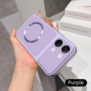 Simple For Xiaomi Redmi Turbo 5 4 3 Pro Max Poco X8 F7 X7 F6 Pro Max 5G Magnetic Back Cover Soft Leather Veneered Phone Silicone Casing