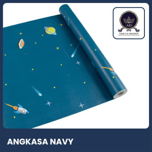 Adipatidinding - Wallpaper Dinding Motif Angkasa Navy Ukuran 45 Cm x 10 Meter Wallpaper Stiker Dinding Motif Angkasa Navy Wallstiker Motif Angkasa Navy Dekorasi Dinding Dekorasi Rumah Dekorasi Ruang Tamu Dekorasi Kamar Tidur