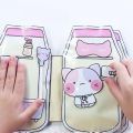 Giấy thủ công Nhà Búp Bê Giấy mèo dễ thương. 