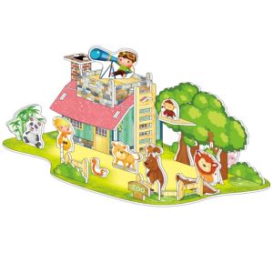 Murah Banget - Rumah Kertas Puzzle 3D / Mainan Kreatif Edukasi / DIY 3D Paper House / Puzzle Anak