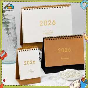 YILQQPER ปฏิทินโต๊ะ 2569 ปฏิทิน 2569 มินิโต๊ะปฏิทินขดลวดสำหรับ Calendar 2026 ภูมิทัศน์ตารางโน้ตบุ๊คตกแต่งโต๊ะสร้างสรรค์เครื่องเขียนสำนักงาน