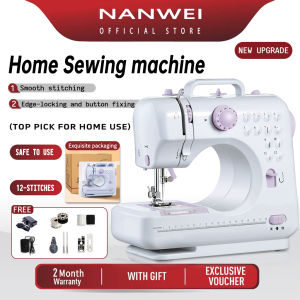 NANWEI Portable 12-Stitches Sewing Machine Multifunctional Household Mini Sewing Machine Electric Sewing Machine With Pedal