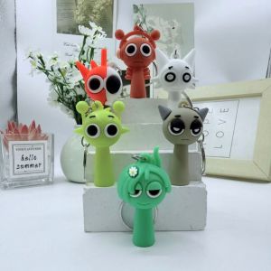 FEE YUE Bag Decor Game Sprunki Keychain Cartoon Collection Oren Raddy Doll Keyring Simon Soft Incredibox Sprunki Keychain Music Game Peripheral