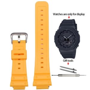 Resin Watch Accessories Suitable For Casio G Shock GA-2100 2110 Mens Watch Band Sports Waterproof Rubber Replacement Bracelet