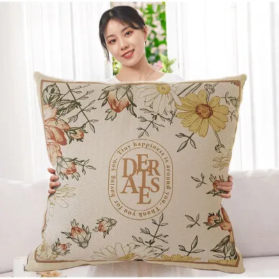 Large Size 70x70 60x60 Cushion Case American Living Room Sofa Pillow Cases Bedside Cushion Cover Big Backrest Bed Cushion Sleeve Lumbar Support Pillow Cover