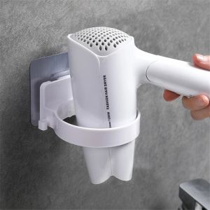 Wall-mounted Hair Dryer Holder ABS Bathroom Shelf Hairdryer Rack Storage Organizer